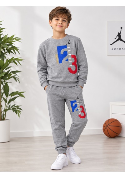 Alkın Kids 10-14 Yaş Erkek Çocuk %100 Pamuklu İki İplik Şardonlu Jordon Baskılı Uzun Kollu Alt-üst Takım Gri Alkın Kids 10-14 Yaş Erkek Çocuk %100 Pamuklu İki İplik Şardonlu Jordon Baskılı Uzun Kollu Alt-üst Takım Gri