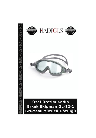 Özel Üretim Kadın Erkek Ekipman Gl-12-1 Gri-yeşil Yüzücü Gözlüğü Gri - Yeşil