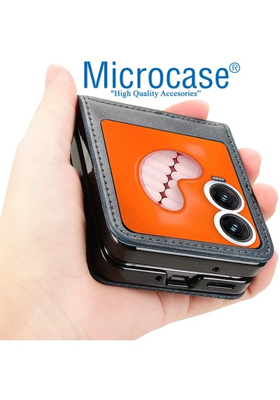 Microcase Tecno Phantom V Flip2 Retro Tasarım Kartlıklı Deri Kılıf-al5119 Renk