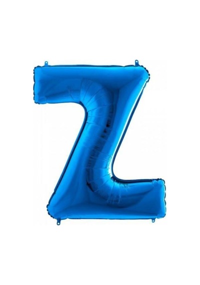 Z Harf Folyo Balon Mavi 100cm Mavi