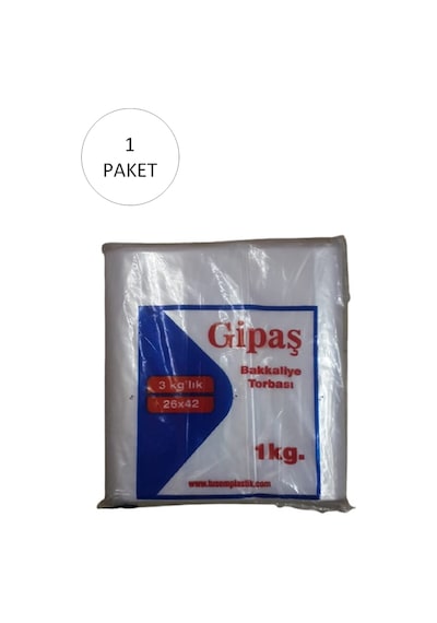Bakkaliye Naylon Torba 3'kg Lık 26x42 Cm 1 Paket Takriben 165 Adet