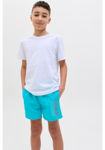 Jack & Jones Jpstmauı Jjswım Logo Akm Mavi Erkek Çocuk Şort 000000000102257546 Mavi