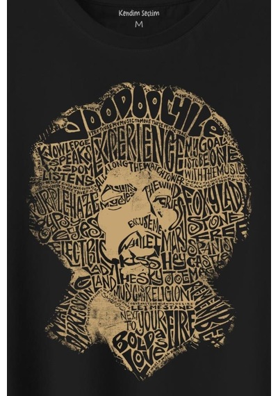 Jimi Hendrix Rock Heavy Blues Gitar Baskılı Tişört Unisex T-shirt 001