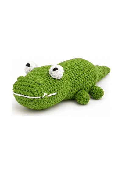 Bakgelal Mini Amigurumi Timsah Yapım Kiti, Anahtarlık Dıy Hobi Seti, Video Anlatımlı