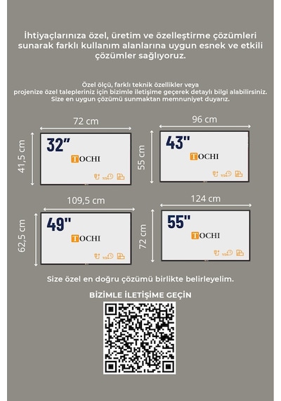 Digital Menü Board Ekran - Duvara Monte - Yüksek Parlaklık Full Hd - 7/24 Reklam & Vitrin Ekranı 32'inç