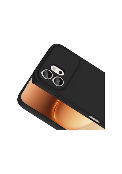 Honor 600  Içi Kadife Lansman Kılıf Ve Şeffaf Temperli Cam Ekran Koruyucu Siyah
