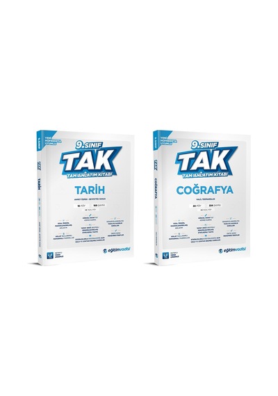 Eğitim Vadisi 2025 9. Sınıf Tarih + Coğrafya Tak Tam Anlatım Seti 2 Kitap