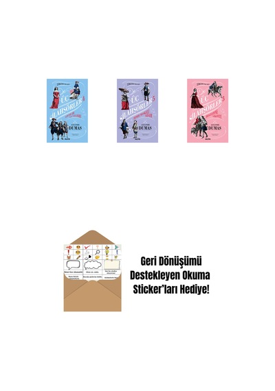 Üç Silahşörler 4 - Louise De La Valliere Ciltli + Üç Silahşörler 5 - Demir Maskeli Adam Ciltli + Üç Silahşörler 3 - Bragelonne Vikontu Ciltli + Okuma Sticker'ları Üç Silahşörler 4 - Louise De La Valliere Ciltli + Üç Silahşörler 5 - Demir Maskeli Adam Ciltli + Üç Silahşörler 3 - Bragelonne Vikontu Ciltli + Okuma Sticker'ları