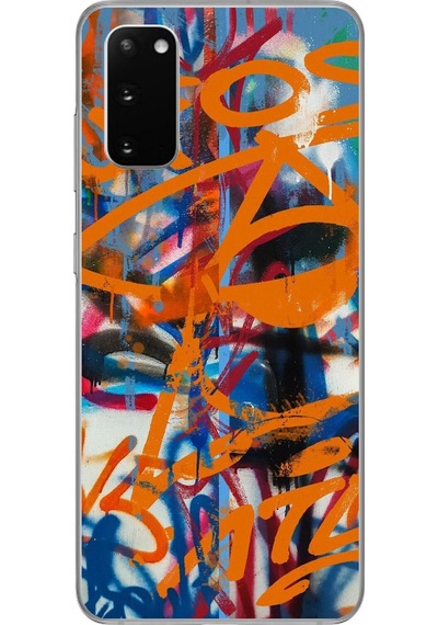 Samsung Galaxy S20 Uyumlu Şeffaf Kılıf Graffiti 2 Tasarımlı