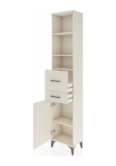 Arges Dolap 4 Raflı 2 Çekmeceli Tek Kapaklı 44x30x221 Aytaşı-... Aytaşı