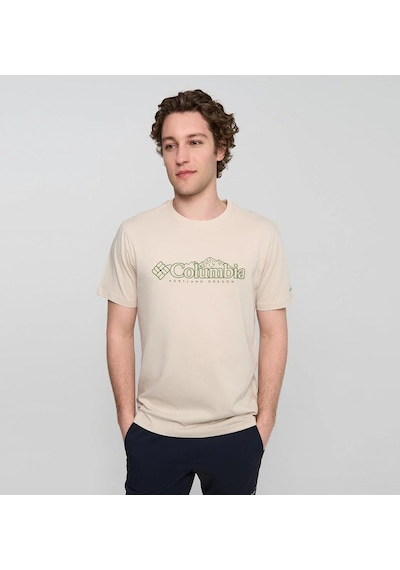 Columbia Csc Branded Peaks Erkek Kısa Kollu Tişört-8056 Bej