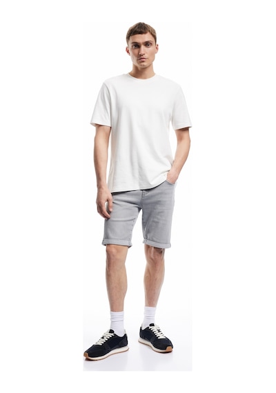 Koton Normal Bel Pamuklu Slim Fit Jean Şort Gri 5sam40132nd Gri