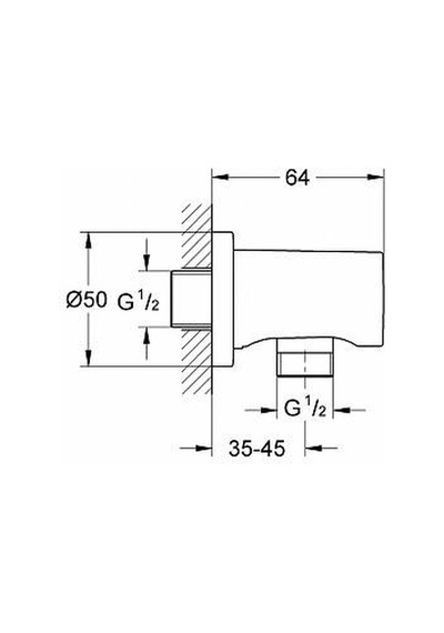 Grohe Rainshower Duş Çikiş Dirseği, 1/2" - 27057Dc0 Diğer