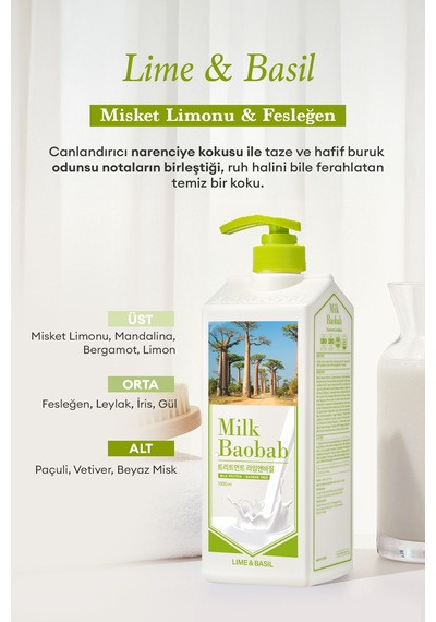 Yıpranmış Saçı Onaran Nemlendirici Saç Kremi Mılk Baobab Original Treatment Lime & Basil