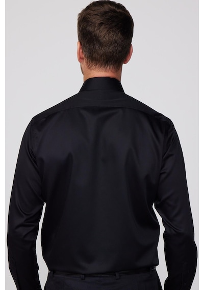 Tudors Klasik Fit Non Iron Siyah Erkek Gömlek-29755-siyah Siyah