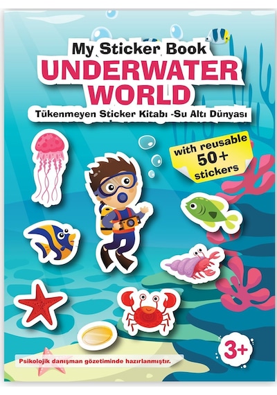 My Sticker Book '' Su Altı Dünyası-uzay'' , 2li Tükenmeyen Sticker Kitabım