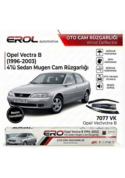 Opel Vectra B 1996-2003 4'lü Sedan Mugen Cam Rüzgarlığı Siyah