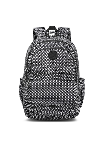 Büyük Boy Laptop Bölmeli Çok Cepli Su Geçirmez Krınkıl Kumaş  Çanta Siyah/beyaz Çok Renkli