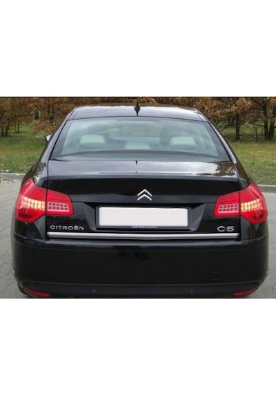 Citroen C5 Formlu Krom Bagaj Alt Çıta 2008 Üzeri Paslanmaz Çelik