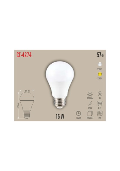 Ct-4274 15w Led Ampül Günışığı 5 Adet