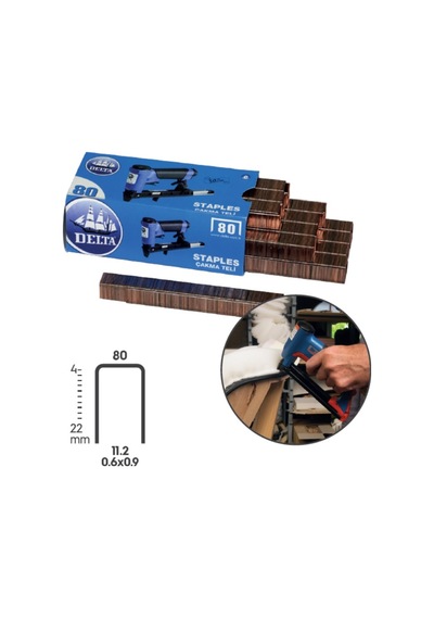 Delta Zımba Teli 80/10 (1 Paket=4.000 Adet)