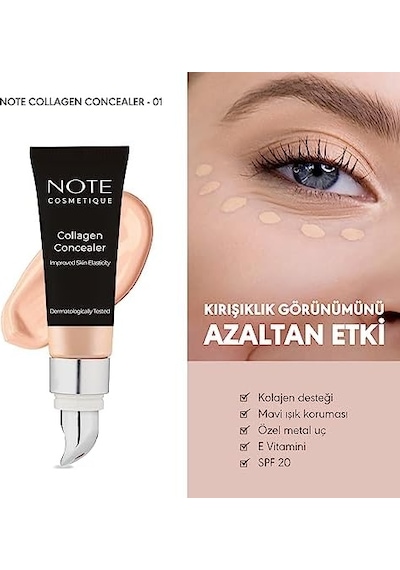 Collagen Concealer 01 Kolajen İçerikli Spf 20 Göz Altı Kapatıcısı