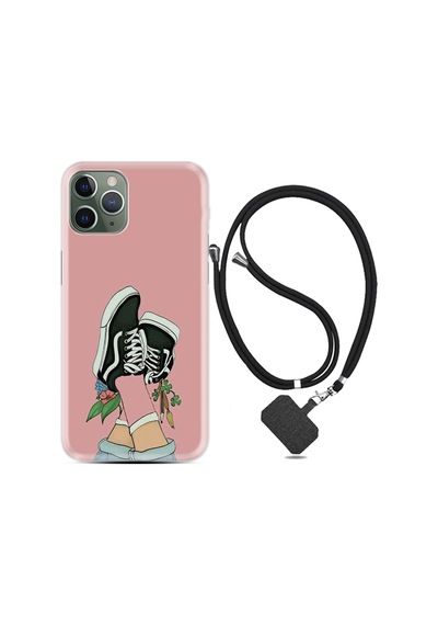 Apple Uyumlu iPhone 13 Pro Kılıf Boyun Askılı Dog And Girl 1359