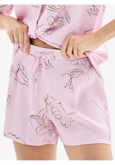 Kadın Şort Pijama Altı 52024 - Desenli Çok Renkli