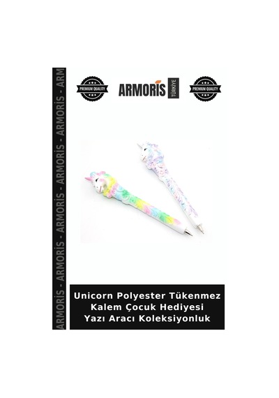 Unicorn Polyester Tükenmez Kalem Çocuk Hediyesi Yazı Aracı Koleksiyonluk Çok Renkli