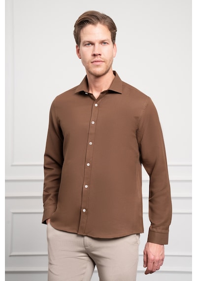 Morven Erkek Kahve Trend İtalyan Yaka Slim Fit Dar Kesim Gömlek 25mc004017400 Kahve Kahve Morven Erkek Kahve Trend İtalyan Yaka Slim Fit Dar Kesim Gömlek 25mc004017400 Kahve Kahve
