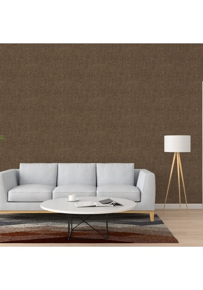 Adawall Muse Koleksiyonu- 25105-8 Koyu Kahve Textile Dokulu Duvar Kağıdı 1.06x15.6m, 16.5m² Kahverengi