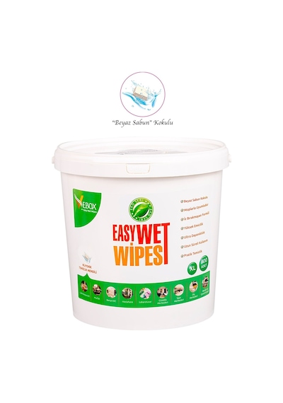 Vebox Easy Wet Wipes Beyaz Sabun Kokulu Islak Kova Mendil 300 Adet