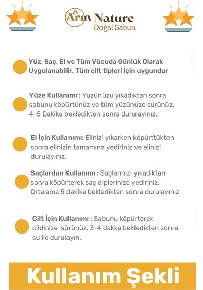 Sabun %100 Doğal Güzel Kokulu El Yüz Saç Cilt Vücut Orijinal Kükürt Sabunu 120g - 4 Adet Karışık