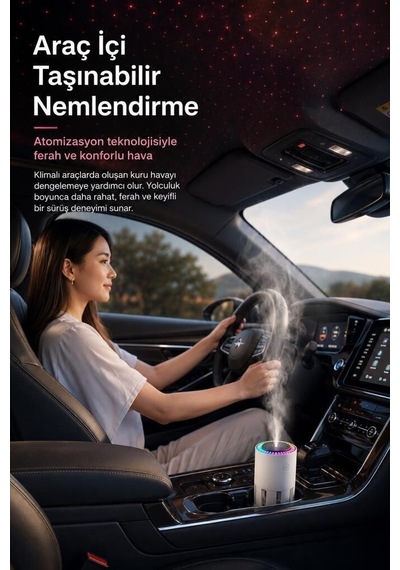 Su Buharı Dekoratif Alet Araç Tipi Cihaz Hava Nemlendiricisi Buhar Makinesi Cl28s Beyaz