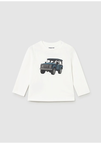 Mayoral Uzun Kollu Erkek Bebek T-shirt 2066 Krem