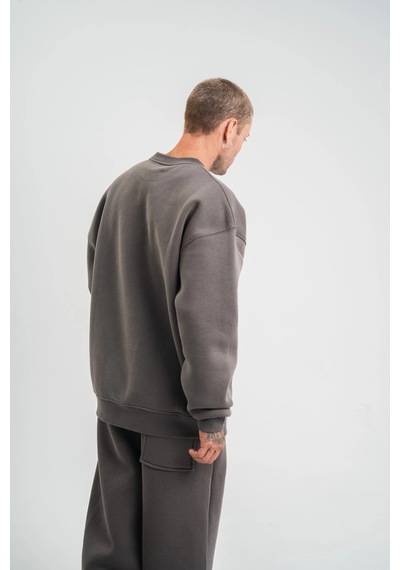 Barlashive Erkek Uzun Kol Bisiklet Yaka 3 İplik Pamuklu Kışlık Sweatshirt - Füme Çok Renkli Barlashive Erkek Uzun Kol Bisiklet Yaka 3 İplik Pamuklu Kışlık Sweatshirt - Füme Çok Renkli