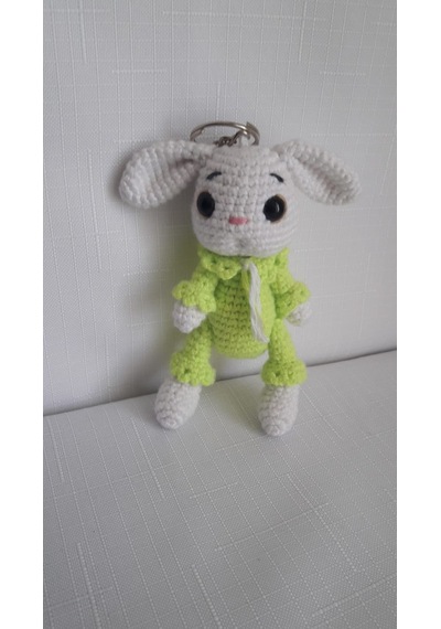 Amigurumi Yeşil Tavşan Anahtarlık