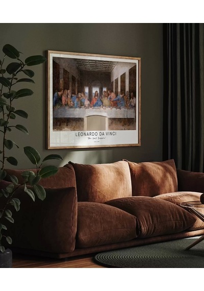 Çerçevesiz Poster Leonardo Da Vinci Son Akşam Yemeği