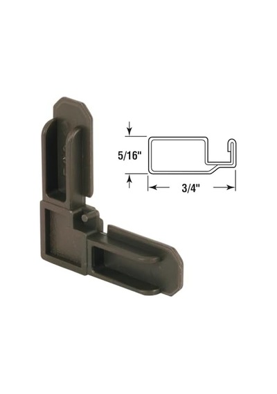 Mp7728 50 Screen Çerçeve Köşe, 5/16 X 3/4 İnç, Bronz Plastik, 50 Adet