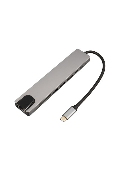 Raca, Type-c 8in1 Hdmı Çok Fonksiyonlu Usb 3.0, Dock Station, Tf-t, Sd, Usb2.0, Hdmı, Usb-c, Pd, Rj45,