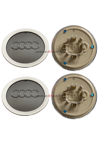 Audi A6 - A8 Jant Göbek Arması Kapağı 4'lü Set 4e0601165a 4e0198601
