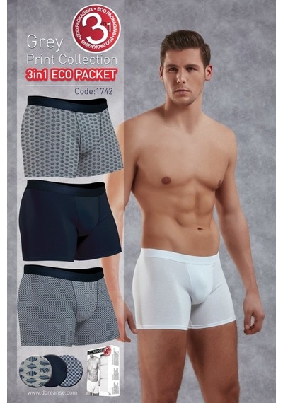 Doreanse Ekopack 3Lü Erkek Boxer 1742