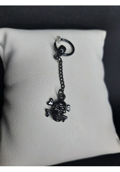 Mryart Kuru Kafa Unisex Çelik Küpe Siyah