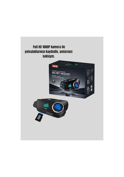 Su Geçirmez Bluetooth Kask Kulaklık Ve 1080p Kamera Özellikli Motosiklet Interkom Sistemi
