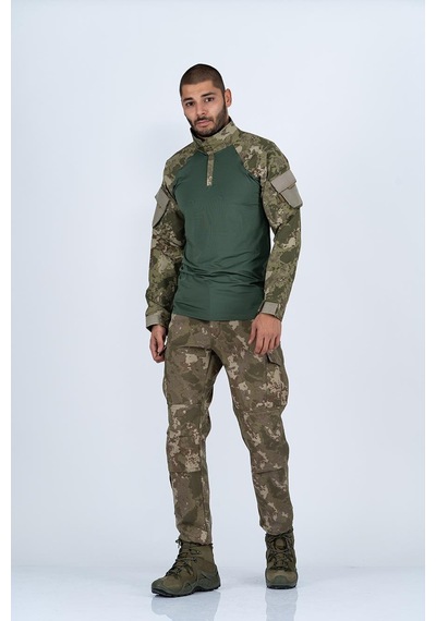 Combat Tactical Pantolon Komando Softshell Kamuflaj - 508-673-piyade Çok Renkli