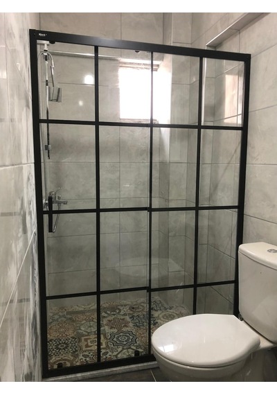 Blackline Luxuryline Siyah İki Duvar Arası Cam Duşakabin H:190 Siyah