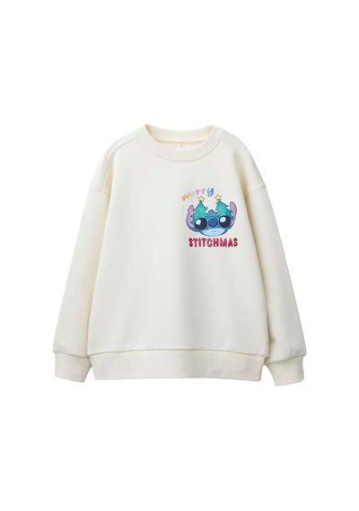 Stitch Kız Çocuk Sweatshirt St09524 Bej
