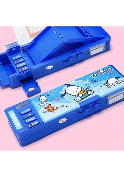 Tianchishop Mor Kulomi Sanrio Kuromi Melody Kilitli Kalem Kutusu Şifreli Çekmeceli Okul Ofis Mor Kulomi