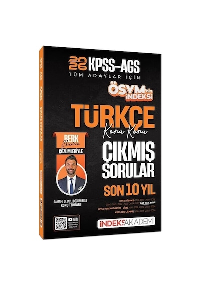 İndeks Akademi 2026 Kpss Meb-ags Türkçe Ösym Nin İndeksi Çıkmış Sorular Son 10 Yıl Konu Konu Çözümlü - Berk Ekici