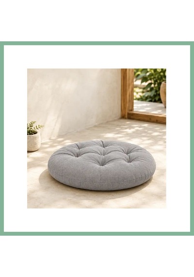 Bşkvirgo Yuvarlak Sandalye Ve Tabure Minderi 40 40 4 Cm Gri İç Mekân Bsk2026